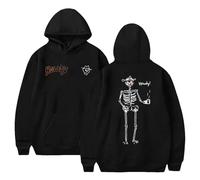 OUHZNUX Hoodie Ryan Trahan Men's Long Sleeve Pullover Fashionable Hip Hop Oversized Hooded Sweatshirt Fleece Warm Pullover XS-3XL-Black||XS