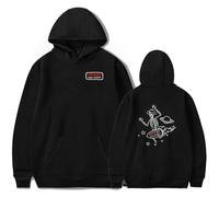 OUHZNUX Hoodie Ryan Trahan Merch Cotton Hoodie Hip Hop Artist Style Street Print Long Sleeve Pullover Sweatshirt XS-3XL-Black||L