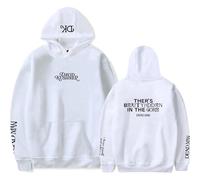 OUHZNUX Hoodies David Kushner Hoodies Popular Graphic Print Pullover Unisex Fashion Casual Street Sweatshirts Hip Hop Unisex Clothing XS-3XL-White||M
