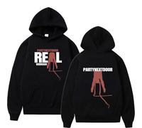OUHZNUX Hoodies Rapper Partynextdoor Real Woman Print Album Hoodies Men's and Women's Vintage Fashion Sweatshirts Clothing Oversized Hoodies XS-3XL-Black||M
