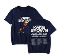 OUHZNUX Kane Brown Peripheral Cotton T-shirt T-shirt Round Neck Men's and Women's Short-sleeved Summer Hip-hop Couple Fan Gift T-shirt XS-3XL-Blue||XXL