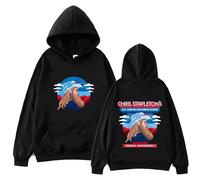 OUHZNUX Mens Hoodies Chris Stapleton Hoodies Tops Long Sleeve Regular Sweatshirts Music Fans Womens Casual Pullover Sweatshirts XS-3XL-Black||L