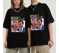 OUHZNUX Mens T Shirt Michael Scott Homage T-Shirt The Office Womens Tshirt Vintage T-Shirts Funny Tshirts XS-4XL