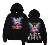 OUHZNUX Mens Womens Pullovers Katy Perry Merch Hoodies Unisex Printed Oversized Fleece Sweatshirt with Kangaroo Pocket Hoodies XS-3XL-Black||3x_l