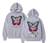 OUHZNUX Mens Womens Pullovers Katy Perry Merch Hoodies Unisex Printed Oversized Fleece Sweatshirt with Kangaroo Pocket Hoodies XS-3XL-Grey||s