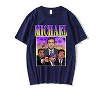 OUHZNUX Michael Scott Unisex T Shirts Tribute The Office Men T Shirts Tv Series Dwight Schrute Steve Carell Tees Casual Fashionshort Sleeve Cotton Oversized XXS-3XL