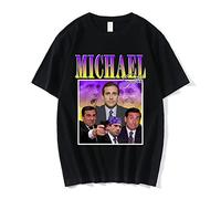 OUHZNUX Michael Scott Unisex T Shirts Tribute The Office Men T Shirts Tv Series Dwight Schrute Steve Carell Tees Casual Fashionshort Sleeve Cotton Oversized XXS-3XL