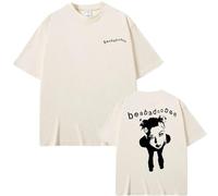 OUHZNUX Singer Bea-bado-obee Double Sided Print Tshirt Men Women Fashion Casual Oversized T-shirts Streetwear Male Cotton T Shirt Fan Gift XS-3XL-Khaki||XXL