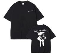 OUHZNUX Singer Bea-bado-obee Double Sided Print Tshirt Men Women Fashion Casual Oversized T-shirts Streetwear Male Cotton T Shirt Fan Gift XS-3XL-Black||XL