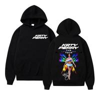 OUHZNUX Singer Katy Perry Tour 2025 Hoodie Tops Men Women Fashion Aesthetics Sweatshirts Casual Hoodies XS-3XL-Black||x_s
