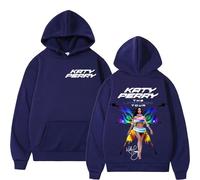 OUHZNUX Singer Katy Perry Tour 2025 Hoodie Tops Men Women Fashion Aesthetics Sweatshirts Casual Hoodies XS-3XL-Dark blue||l