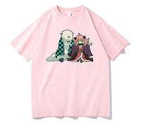 OUHZNUX Spy X Family T-Shirt Unisex Anime Saanya Kamado and Her Pet Tanjiro Graphic Print Tshirts Men/women Cartoon Character Cotton Cute Tshirt Top XXS-3XL