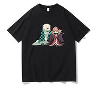OUHZNUX Spy X Family T-Shirt Unisex Anime Saanya Kamado and Her Pet Tanjiro Graphic Print Tshirts Men/women Cartoon Character Cotton Cute Tshirt Top XXS-3XL