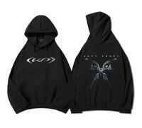 OUHZNUX Streetwear Katy Perry Graphic Hoodie Women's Vintage Tour Print Pullover Sweatshirt Soft Cotton Casual XS-3XL-Black||m