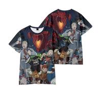 OUHZNUX T-shirt 3D Anime Printed T-shirt Loose Casual Round Neck Short Sleeve Delicious In Dungeon Comic Printed Cotton T-shirt Fun Round Neck T-shirt XS-3XL-7||XXL