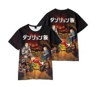 OUHZNUX T-shirt 3D Anime Printed T-shirt Loose Casual Round Neck Short Sleeve Delicious In Dungeon Comic Printed Cotton T-shirt Fun Round Neck T-shirt XS-3XL-8||XL