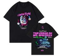 OUHZNUX T-shirts for Men and Women I Saw The TV Glow Movie Peripheral T-shirts Short-sleeved Cotton T-shirts Unisex Street Fun Couple Tops XS-3XL-Black||S