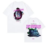 OUHZNUX T-shirts for Men and Women I Saw The TV Glow Movie Peripheral T-shirts Short-sleeved Cotton T-shirts Unisex Street Fun Couple Tops XS-3XL-White||XXL