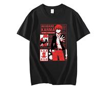 OUHZNUX T Shirts Men Assassination Classroom Klassieke T Shirt Vrouwen Mannen Grappige Cartoon Karma Akabane Grafische T Shirts Nagisa Shiota T-Shirt Anime Cosplayt Shirt Tops XS-4XL