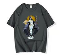 OUHZNUX T-Shirts Overlord Print T-Shirts Womens Mens Anime Cosplay Short Sleeves Fun T-Shirts Manga Albedo Character Graphics T-Shirts Unisex Streetwear XS-4XL