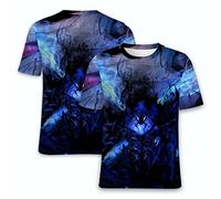 OUHZNUX T-Shirts Solo Leveling Anime, Solo Leveling Manga Sung Jinwoo Tee Unisex 3D Printing Short Sleeve Cosplay Boys All-Match T-Shirts XXS-XXL