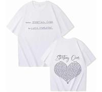 OUHZNUX Tshirt for Men and Women Chris Stapleton Relaxed Fit Round Neck Cotton Tee Hip-Hop Singer Sports Shirt Unisex Oversized Streetwear Short Sleeve T-shirt XS-3XL-White||S