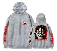 OUHZNUX Unisex Hoodie Terrifier Killl Hoodie Horror Movie Merchandise Print Halloween Streetwear Winter Fashion Fun Casual Sweatshirt XS-3XL-Gray||L
