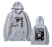 OUHZNUX Unisex Mitski Hoodie Hip Hop The Land Is Inhospitable and So Are We Album Print Hoodie Loose Fashion Long Sleeve Top Sweatshirt Fan Cosplay Clothing For Men Women XXS-4XL-Grey||M