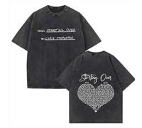 OUHZNUX Washed T-shirt Shirts From Chris Stapleton Vintage Distressed Short-sleeved T-shirt Summer Unisex Round Neck Short-sleeved Cotton Printed T-shirt XS-3XL-Black||M