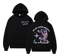 OUHZNUX Woman's Katy Perry Hoodie Men's Retro Harajuku High Street Pullover Casual Comfort Loose Sweatshirts XS-3XL-Black||m