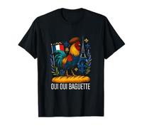 Oui Baguette French Meme Bread Rooster Lover Francophile T-Shirt