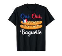 Oui French Baguette Shirt Funny Bakery Pastry Bread Baker T-Shirt