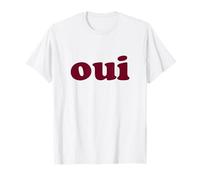 Oui Minimal French Style 90s Vintage Retro Graphic T-Shirt