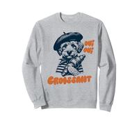 Oui Oui Croissant Doodle Labrador French Meme Sweatshirt