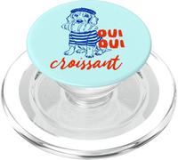 Oui Oui Croissant, Funny Dog, Funny French Meme PopSockets PopGrip for MagSafe