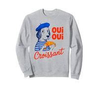 Oui Oui Croissant, Funny Dog, Funny French Meme Sweatshirt