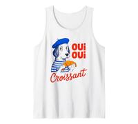 Oui Oui Croissant, Funny Dog, Funny French Meme Tank Top