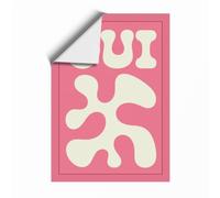 Oui Typography Modern Unframed Wall Art Print A3 (42×29.7cm), Wall Decor for Living Room, Bedroom, Office & Home, Art Gift