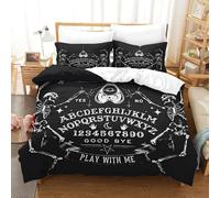 Ouija Board-Gothic Horror Style Duvet Cover Set 3 PCS Hotel Quality Quilt Cover Bedding Sets Bed Covers with Pillowcases with Zipper Closure Ultra Soft Hypoallergenic Microfiber Double（200x200cm）