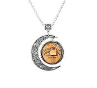 Ouija Board Necklace You Choose The Letter Glass Bezel Pendant with Ball