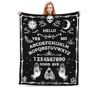 Ouija Board Occultism Throw Blanket Super Soft Warm Bed Blankets for Couch Bedroom Sofa Office Car, All Season Cozy Flannel Plush Blanket for Girls Boys Adults, 50"X40"