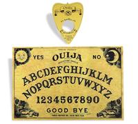 Ouija Spirit Board Game Planchette for Spirit Hunt Wooden Spirit Board Talking Board with Planchette Sun, Moon & Stars Classic Spirit Message Board Ouija Style Board Halloween Game (Sun Moon)