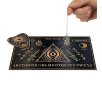 Ouija Spirit Board - Wood Message Divination Board, Planchette with Numbers | Decision Maker for Home Yoga Meditation Rooms Spiritual Decor Guidance Tool Set with Mystic Energy
