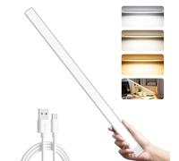 OUILA 60cm Ultra Long Under Cabinet Kitchen Lights, 106 LED 5000mAh [1 Pack] Motion Sensor Lights Indoor, 3 Color Stepless Dimming Rechargeable LED Lights for Cupboard, Kitchen