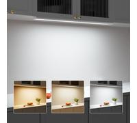 OUILA 60cm Under Cabinet Kitchen Lights, 3 Color Dimmable 156 LED Motion Sensor Lights Indoor, 5000mAh USB Wireless Rechargeable Under Cabinet Lights for Cupboard, Kitchen, Wardrobe, Hallway - 2 Pack