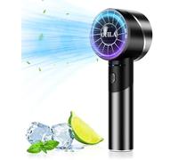 OUILA Handheld Fan, Mini Portable Fan USB Rechargeable Fan with 4 Speeds, Powerful Hand Fan for Travel Camping Home Office-Black