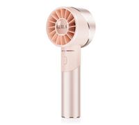 OUILA Mini Portable Handheld Fan, USB Rechargeable Hand Fan with 4 Speeds for Travel Camping Home Office-Pink
