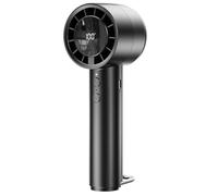 OUILA Mini Portable Handheld Fan with LED Display, 3000mAh USB Rechargeable Hand Fan with 5 Speeds for Travel Camping Home Office - Black