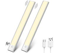 OUILA Under Cabinet Kitchen Lights, 108 LED [2 Pack] Warm White Motion Sensor L