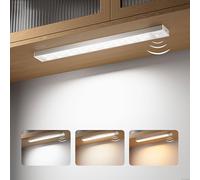 OUILA Under Cabinet Kitchen Lights Rechargeable, 23cm [2 Pack] Motion Sensor Lights Indoor Stepless Dimming 1000mAh Magnetic for Closet Garage Cupboard, 3 Colors